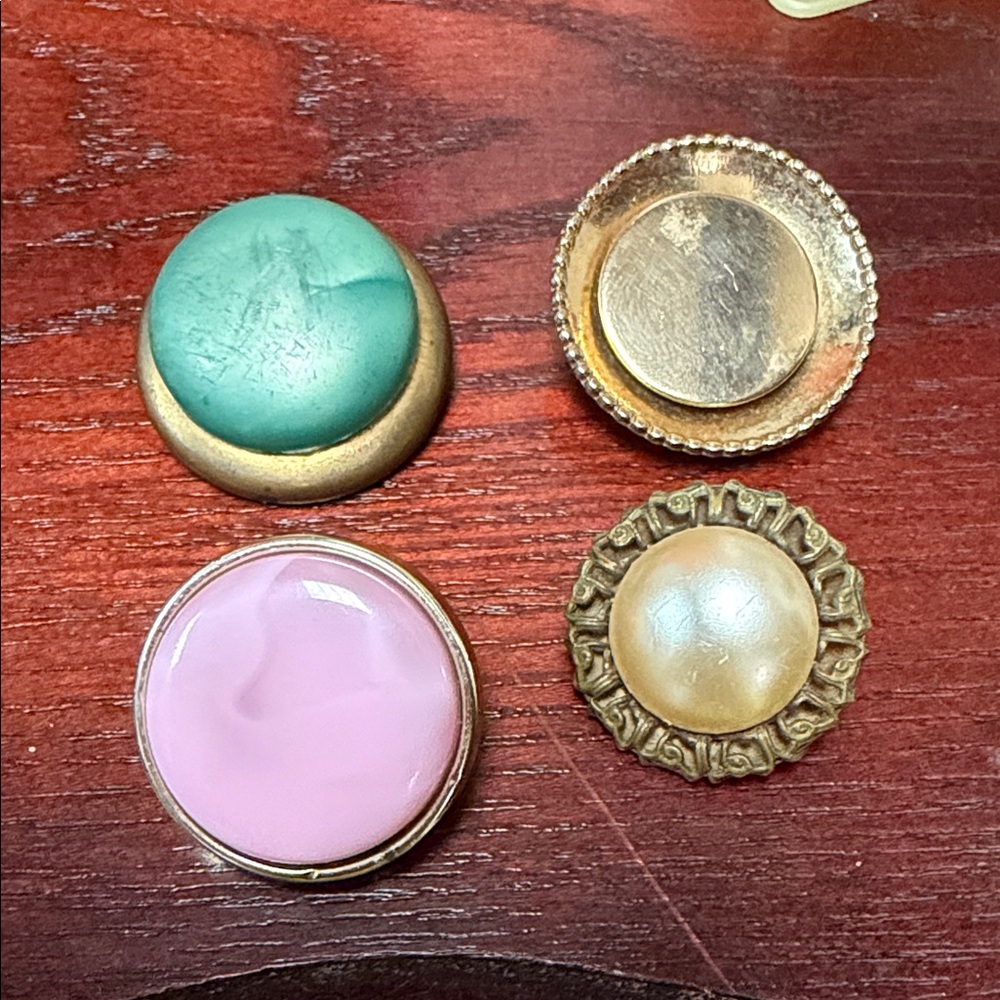 Vintage mismatched clip on earrings